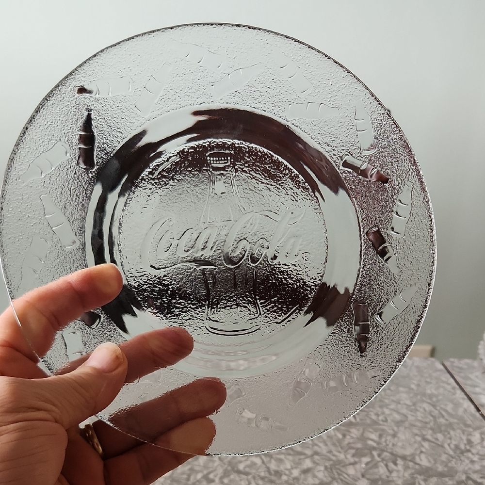 Coca Cola Clear Glass Dinner Plate